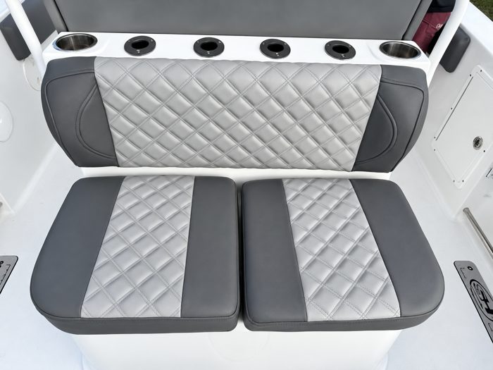 Diamond-stitched bench seat