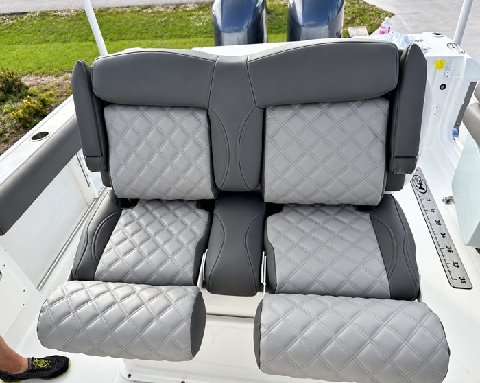 Diamond-stitched seating