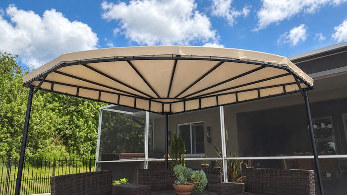 Custom aluminum patio shade